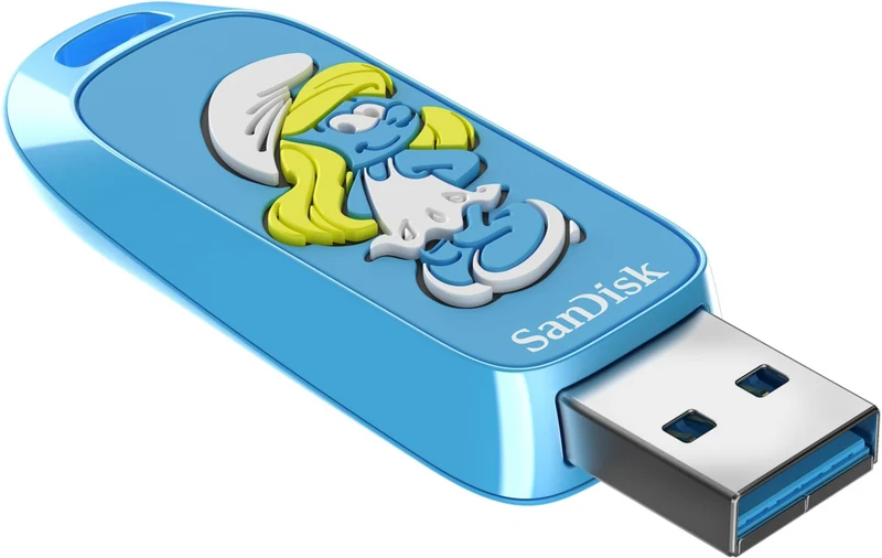 Clé USB SANDISK 256Go 3.2 Edition Schtroumpfette