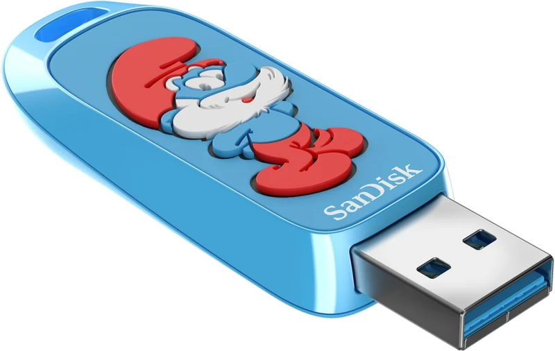 Clé USB SANDISK 128Go 3.2 Edition Grand Schtroumpf