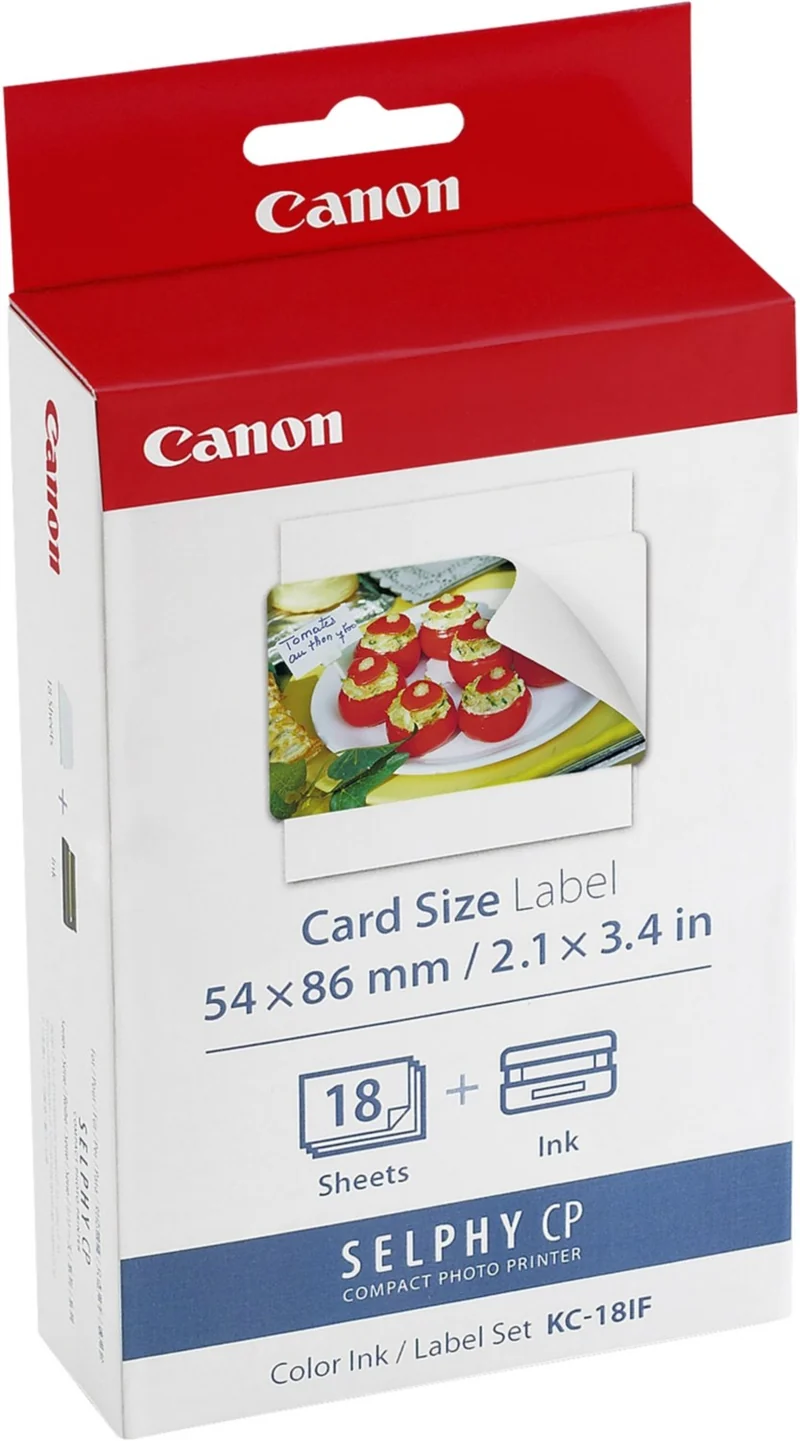 Kit papier + encre CANON KC18IF 18 stickers 54x86mm Selphy