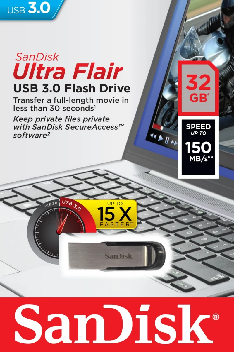 Clé USB SANDISK ULTRA FLAIR 32GB