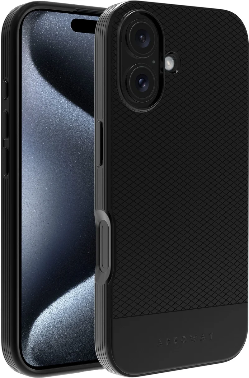 Coque ADEQWAT iPhone 16 Plus Soft Protect - Noir