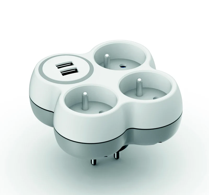 Multiprise ZENITECH 16A + 2 ports USB