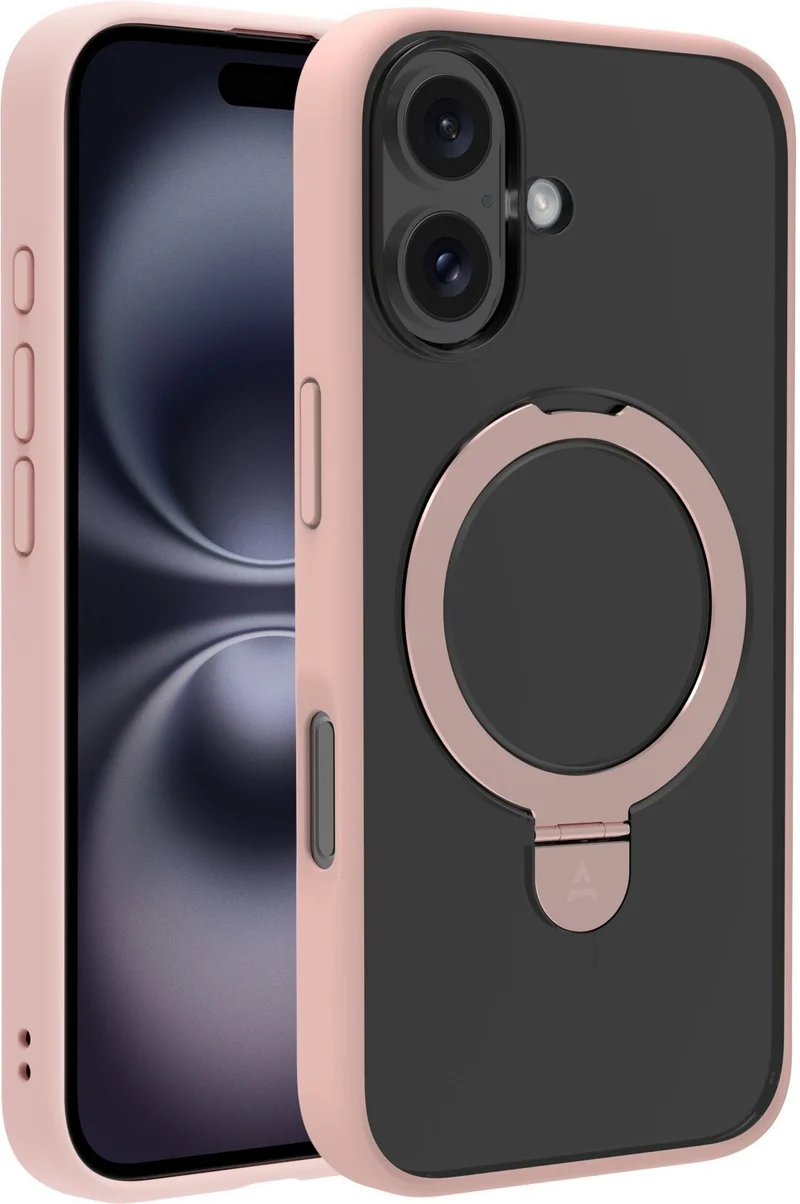 Coque ADEQWAT iPhone 17 magnétique stand Rose