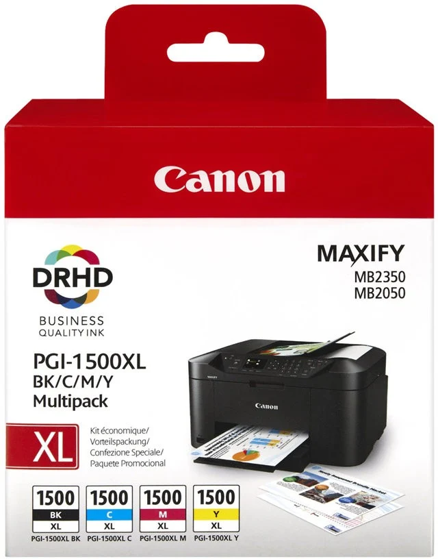 Cartouche d'encre CANON PGI 1500XL (N/C/M/J)