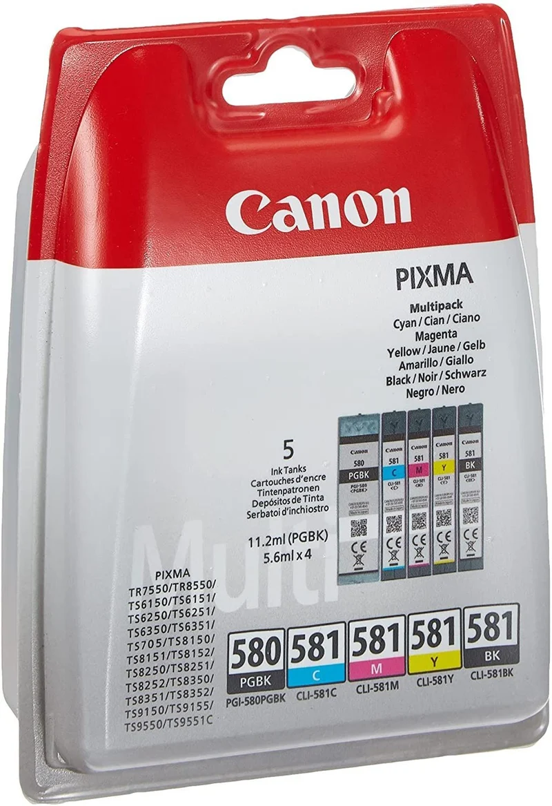 Cartouche d'encre CANON PGI580/CLI581 B/C/M/Y
