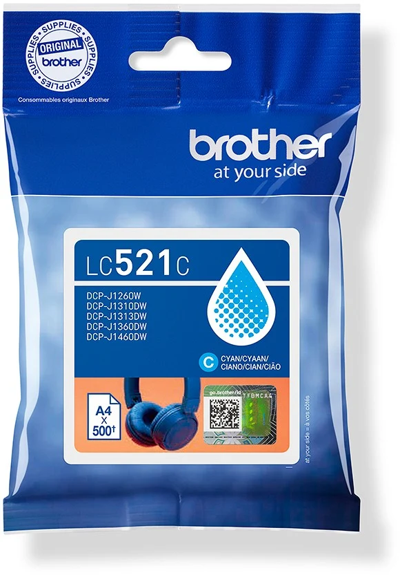 Cartouche d'encre BROTHER Originale LC521 Cyan Standard - LC521C
