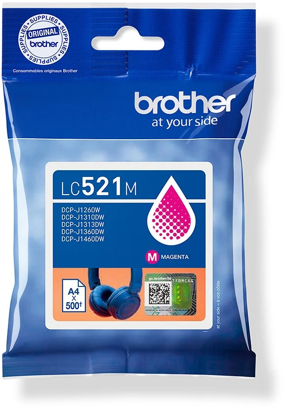 Cartouche d'encre BROTHER Originale LC521 Magenta Standard - LC521M