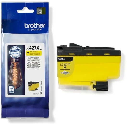 Cartouche d'encre BROTHER Originale LC427 XL Jaune (Yellow) Haute Capacité - LC427XLY