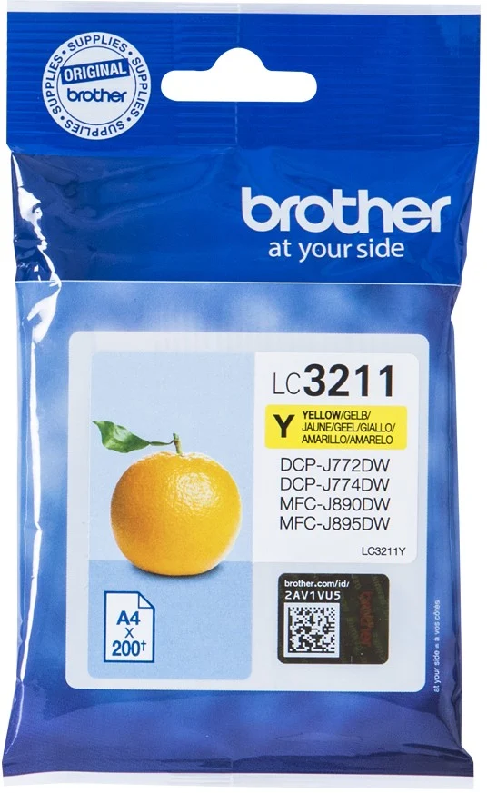 Cartouche d'encre BROTHER LC3211 Jaune