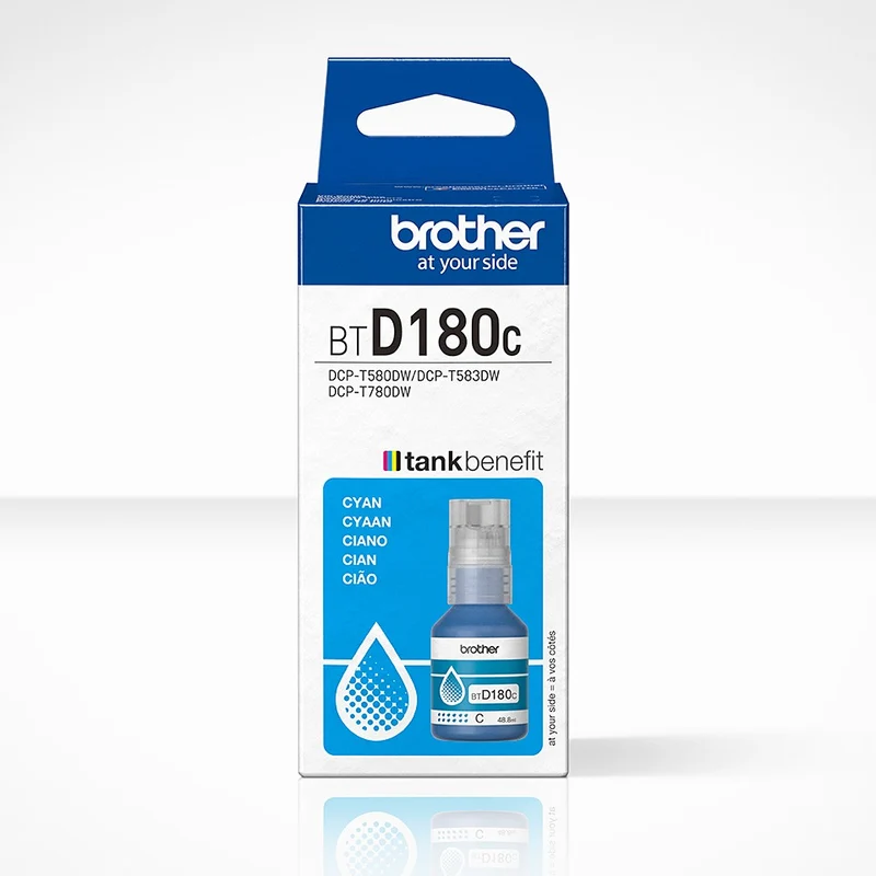 Cartouche d'encre BROTHER Bouteille d'Encre BTD180 Cyan - BTD180C