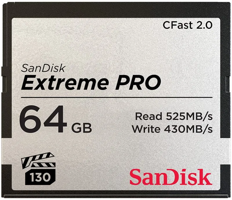 Carte CFast SANDISK Extreme Pro CFAST 2.0 64 Go