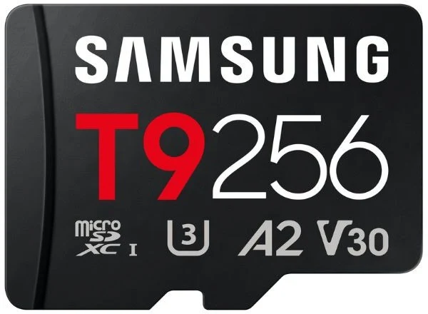 Carte Micro SD SAMSUNG T9 256G avec Lecteur U3 V30 A2 Classe 10