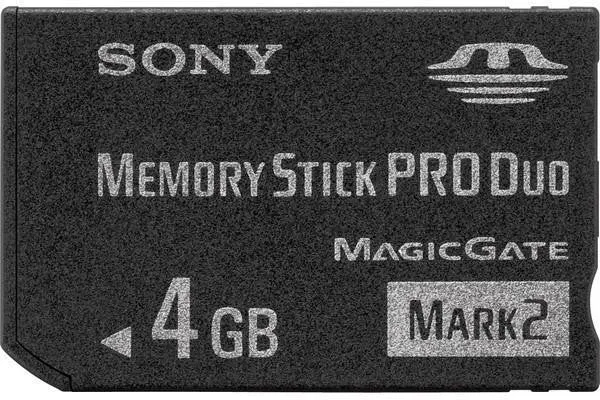 Carte Memory stick SONY MS PRO DUO 4Go
