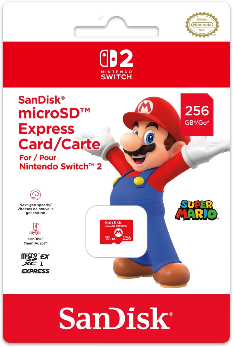 Carte Micro SD SANDISK Express 256 go Switch 2