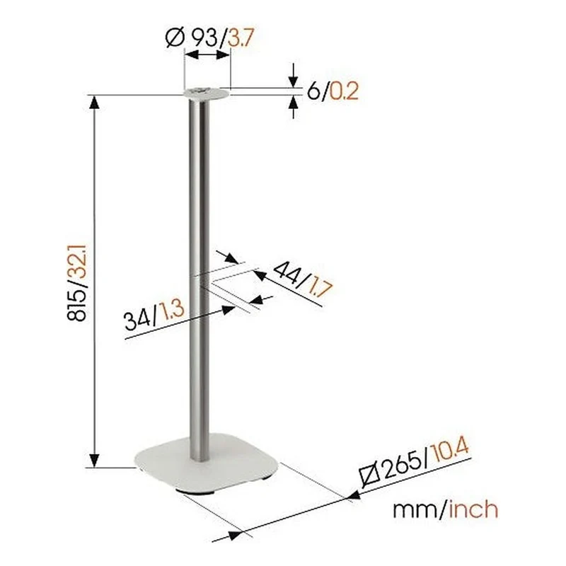 Support enceinte VOGEL'S Pied de sol pour ERA 100 Blanc SFS 4113