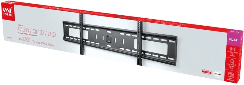 Support mural TV ONE FOR ALL TV Solid Jumbo - Fixe 42-120 pouces