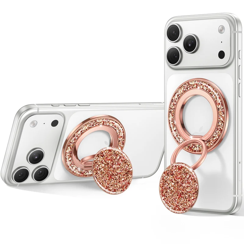 Support de téléphone magnétique scintillant à anneau 360Grip