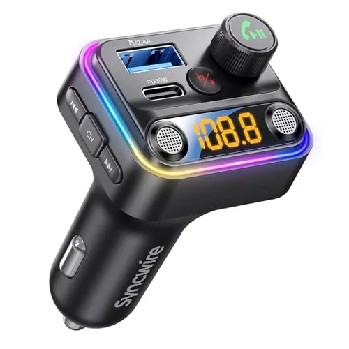 Adaptateur allume-cigare avec émetteur FM Bluetooth 5. 4 42 W