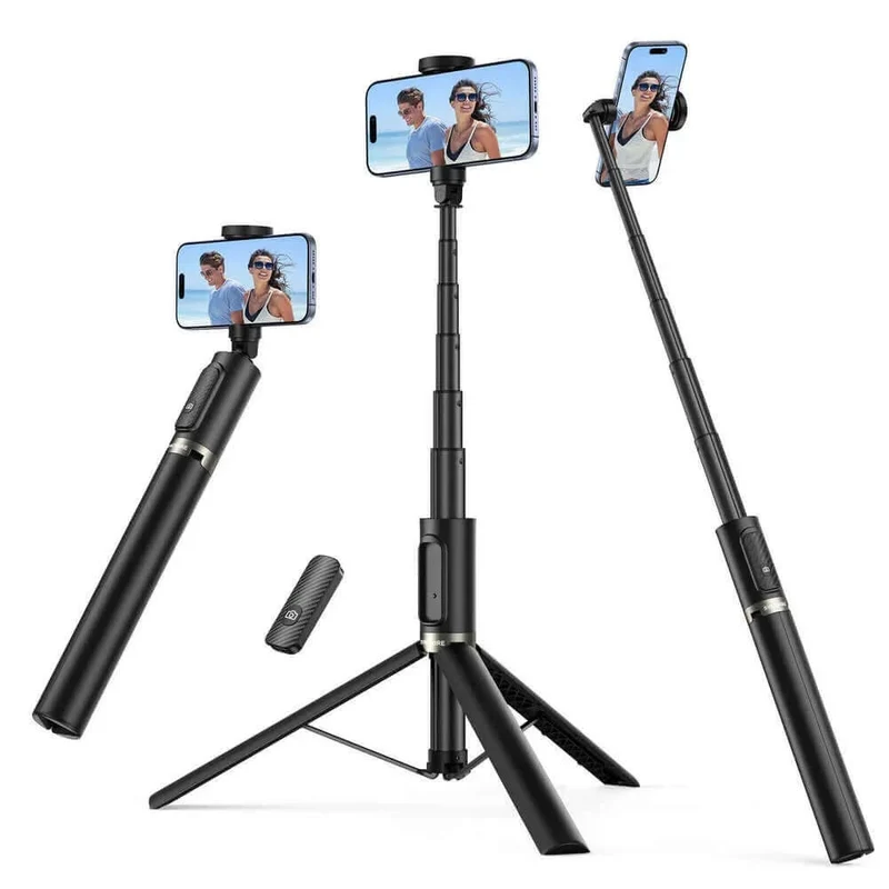 Trépied extensible de Selfie de 55 pouces, support de trépied de téléphone