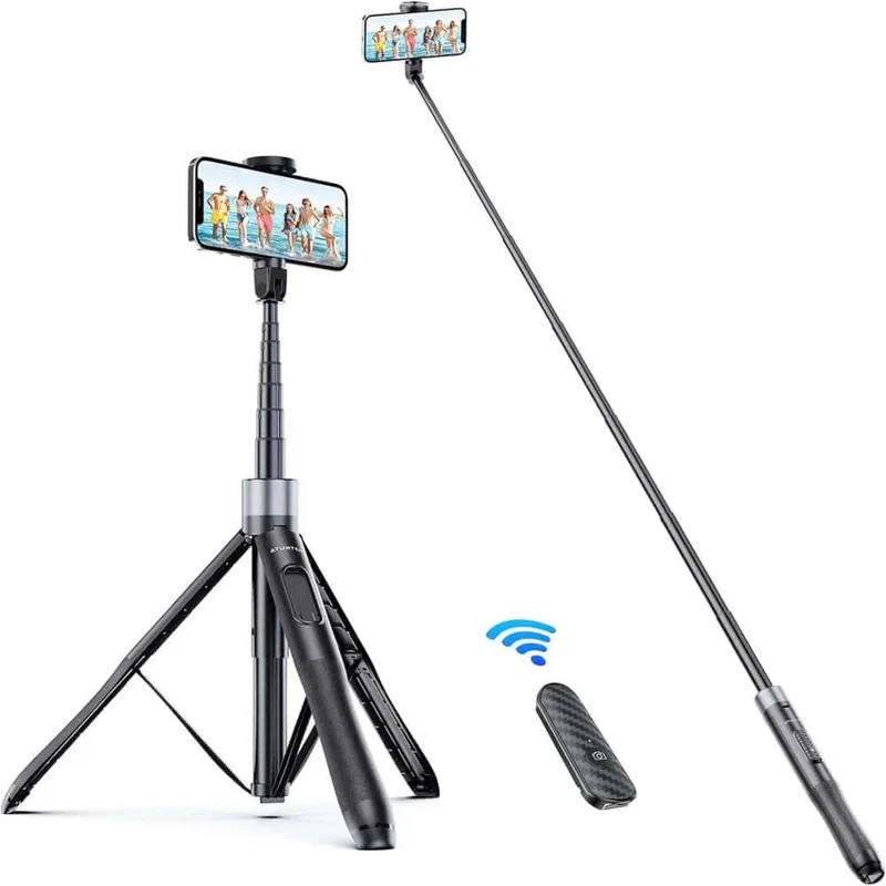 Bâton de selfie de trépied de téléphone de la meilleure qualité plus de 60 pouces