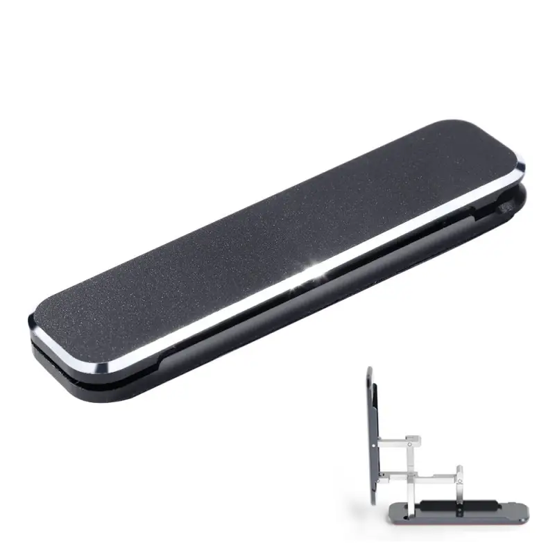 Folding Mini Metal Phone Holder Aluminum Alloy Foldable Desktop Stand 360 Rotating Universal Mobile