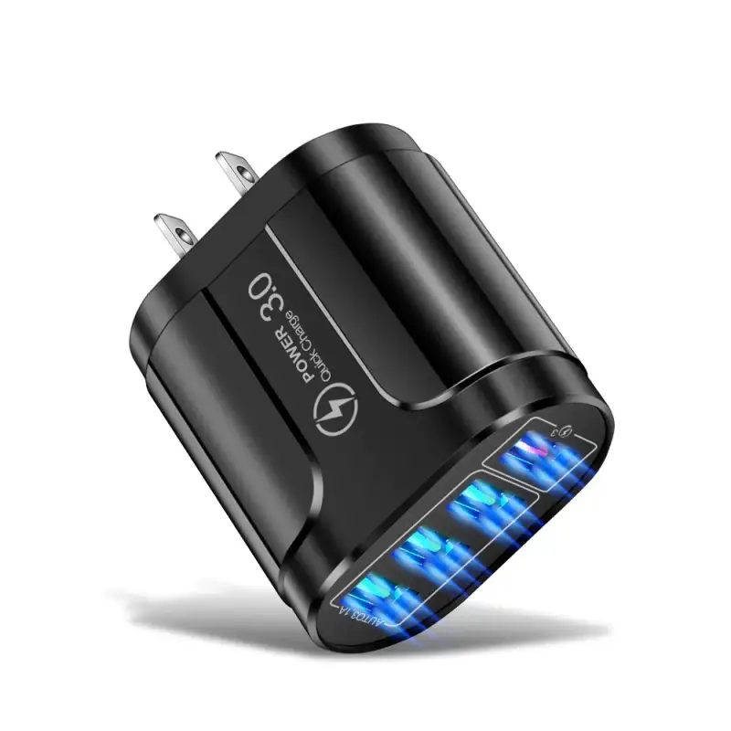 45W 4-Port USB Fast Charging Socket - Wireless Power Delivery PD Phone Charger Plug