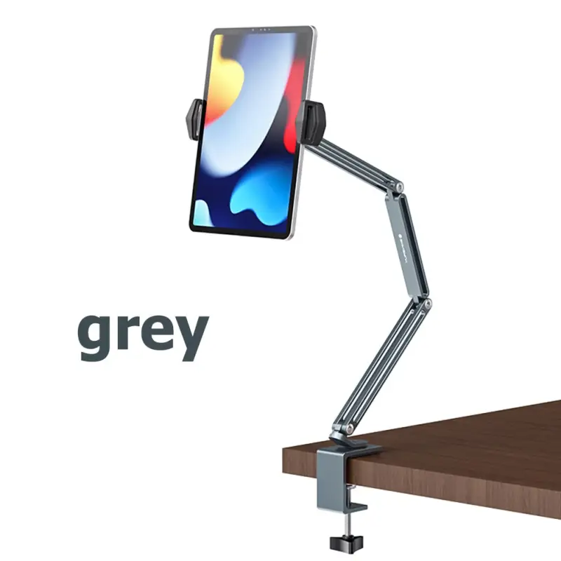 Mobile Phone Stand with Adjustable Arm Mount - Perfect for Desk or Bedside Table