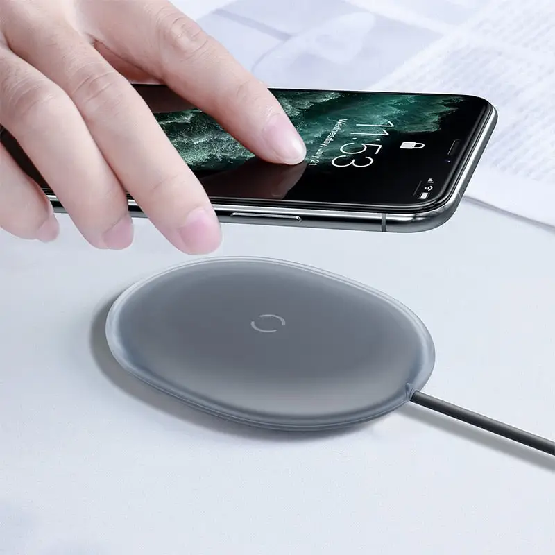 Baseus 15W Jelly Texture Wireless Charging Pad - Magnetic Qi Power Delivery PD Phone Charger Dock