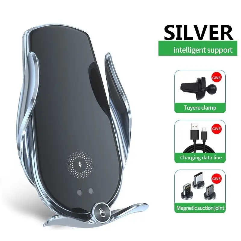 15W Magnetic Wireless Car Charger Cradle - Power Delivery PD Auto Phone Charger Stand