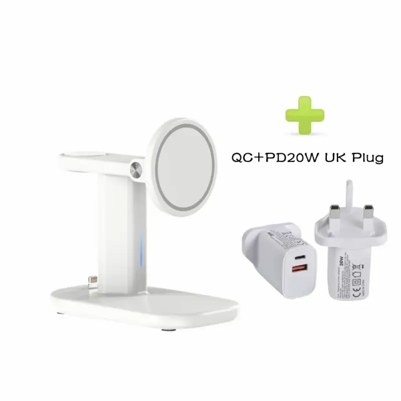 MagSafe 3in1 Wireless Fast Charging Stand - Magnetic Power Delivery PD Phone Watch Charger