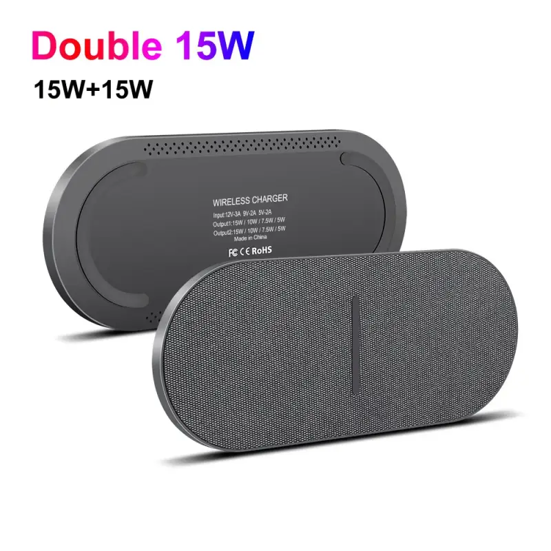 40W Dual Magnetic Wireless Fast Charging Pad - Power Delivery PD Phone Charger Stand