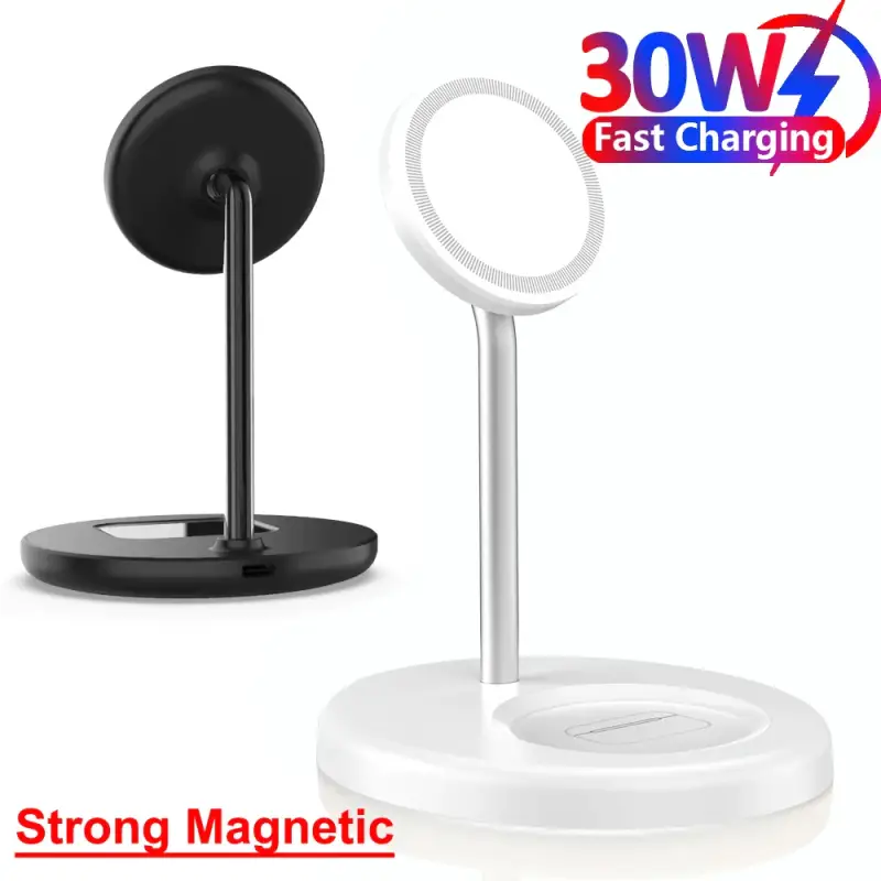 30W MagSafe Wireless Fast Charging Stand - Magnetic Power Delivery PD Phone Charger Dock
