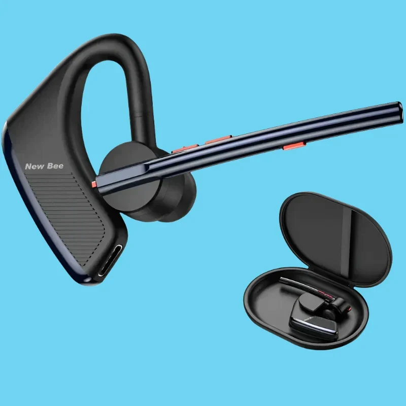 New Bee M50 Wireless Bluetooth 5.2 Headset - Hands-Free Earphones with Dual Mic Earbuds