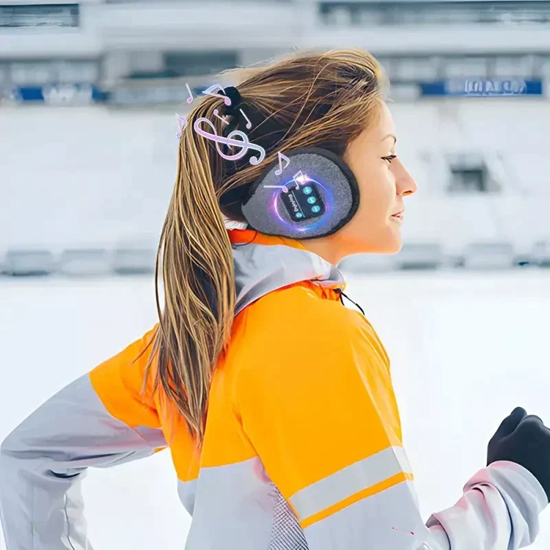 Wireless Bluetooth Stereo Headband Earphone Muffs - Warm Bluetooth Earmuffs