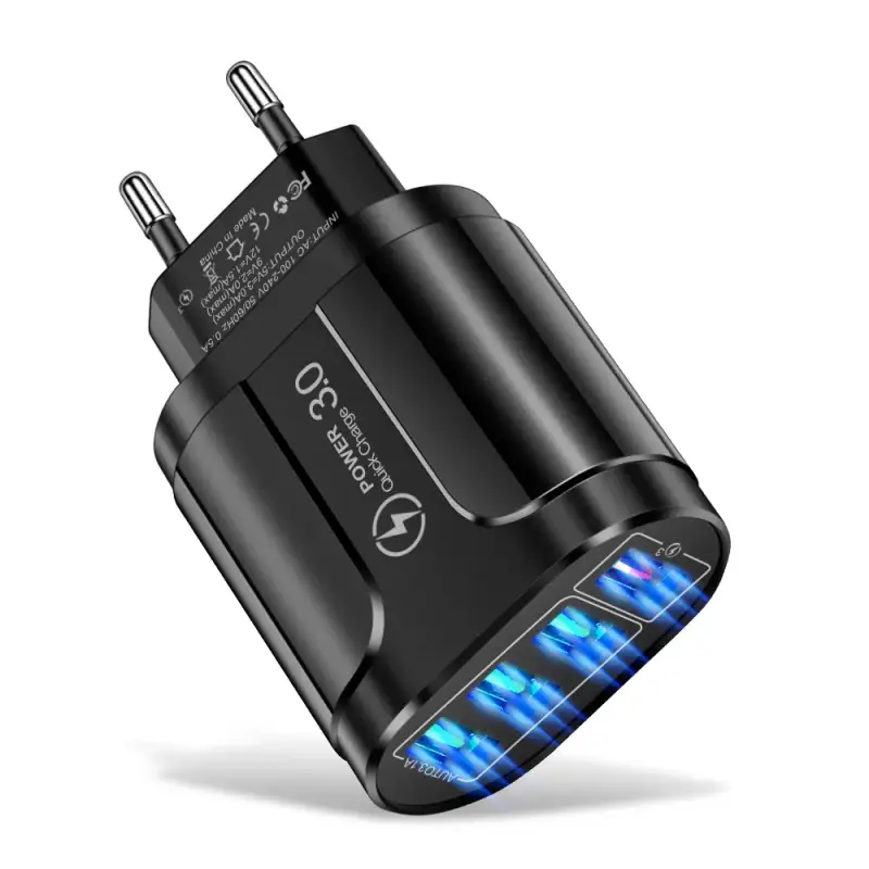 Versatile Wall Charger with 4 USB Ports - Fast Charging Solution
