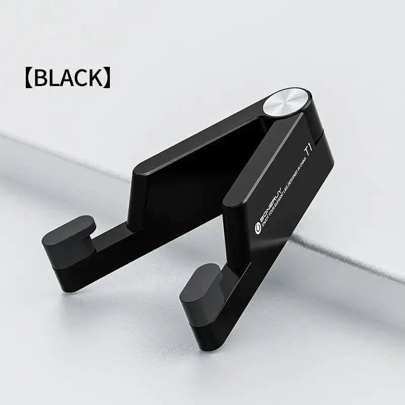 T1 Universal Mini Size Aluminum Portable Folding Desk Mount Holder Bracket Mobile Phone Cradle