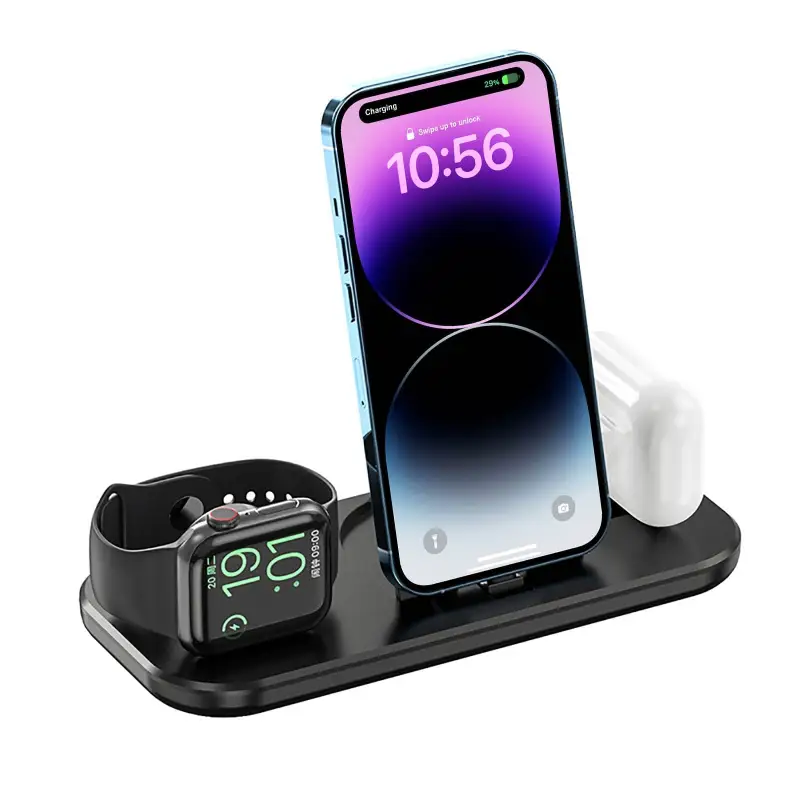 15W 3in1 Magnetic Wireless Fast Charging Stand - Power Delivery PD Charge Dock for your Phone Watch
