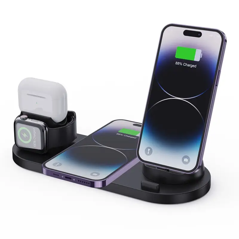 30W 7in1 Wireless Fast Charging Stand - Power Delivery PD Phone Watch Earphone Charger Dock