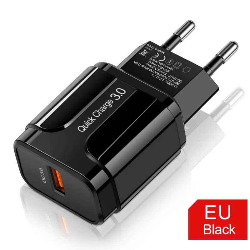 18W Fast Charging Socket - USB A Power Delivery PD Phone Charger Plug
