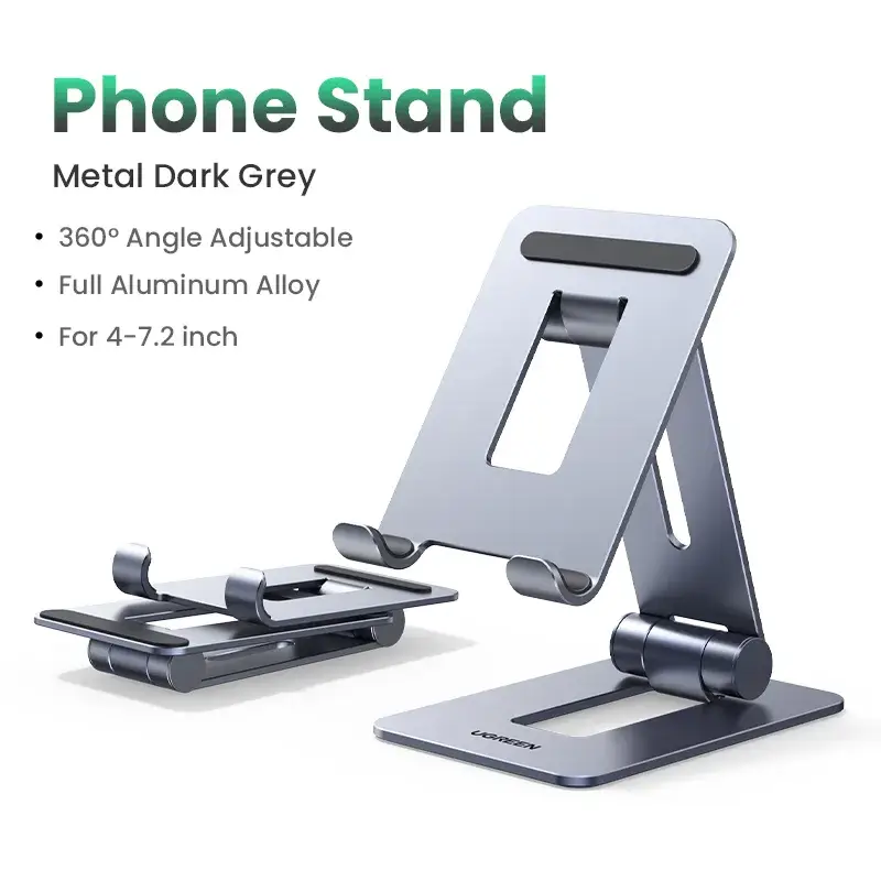 UGREEN Phone Holder Stand Aluminum Mobile Phone Stand For iPhone 15 14 13 Pro Xiaomi Samsung