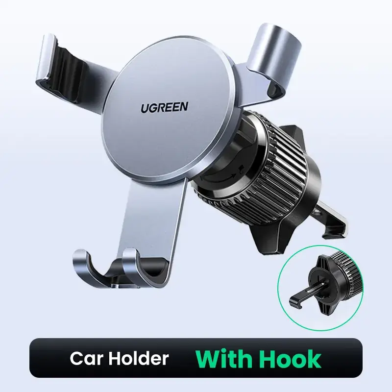 UGREEN Car Phone Cradle - Wide Compatibility & Stable Gravity Holder with secure Air Vent Clasp