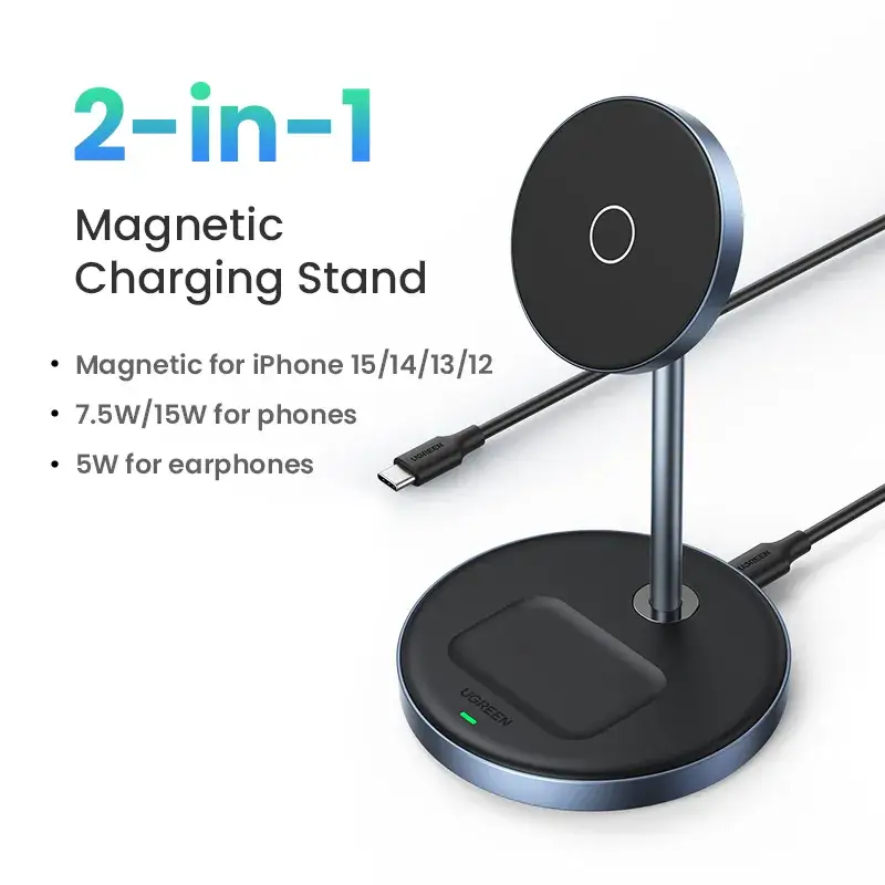UGREEN 20W Magnetic Wireless Charger Stand - Power Delivery PD Phone Charger