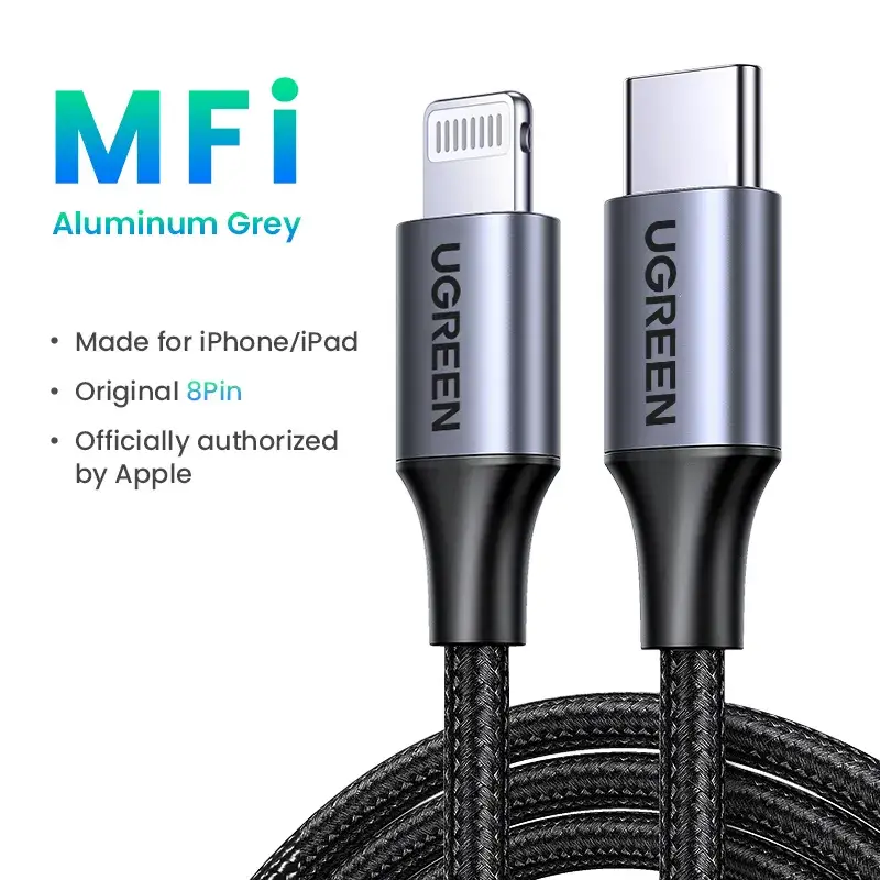 UGREEN MFi 20W PD Fast Charging Cable - USB A / iOS Lightning Power Delivery PD Data Cord
