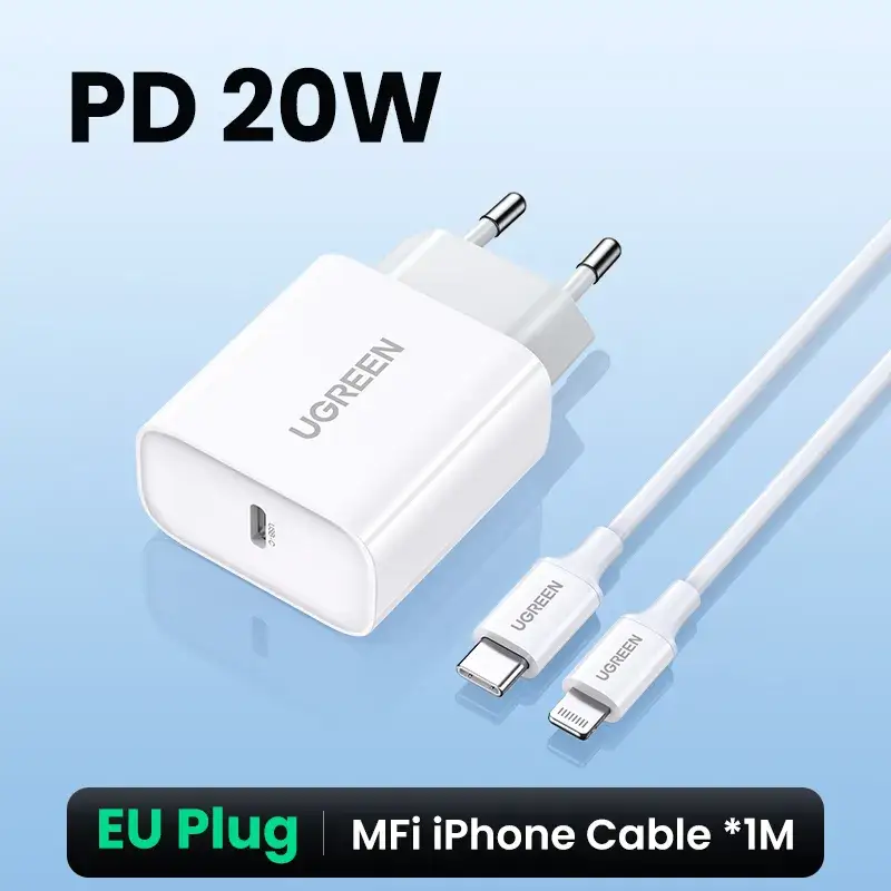 UGREEN Quick Charge 4.0 3.0 QC PD Charger 20W QC4.0 QC3.0 USB Type C Fast Charger for iPhone 15 14