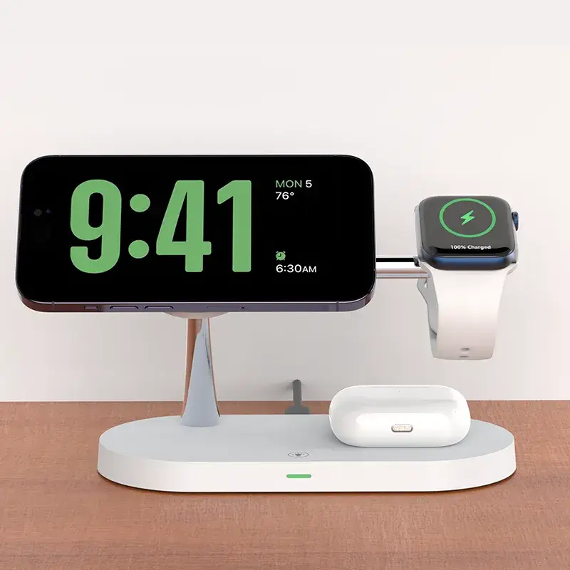 3 in 1 Magsafe Wireless Charger For iPhone 15 14 13 12 Pro Max for Apple Watch 9 8 7 6 5 Airpods Pro