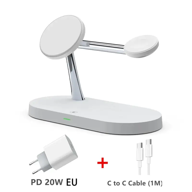 15W 3in1 Wireless Charger Stand - Phone, Watch & AirPod Charging Stand