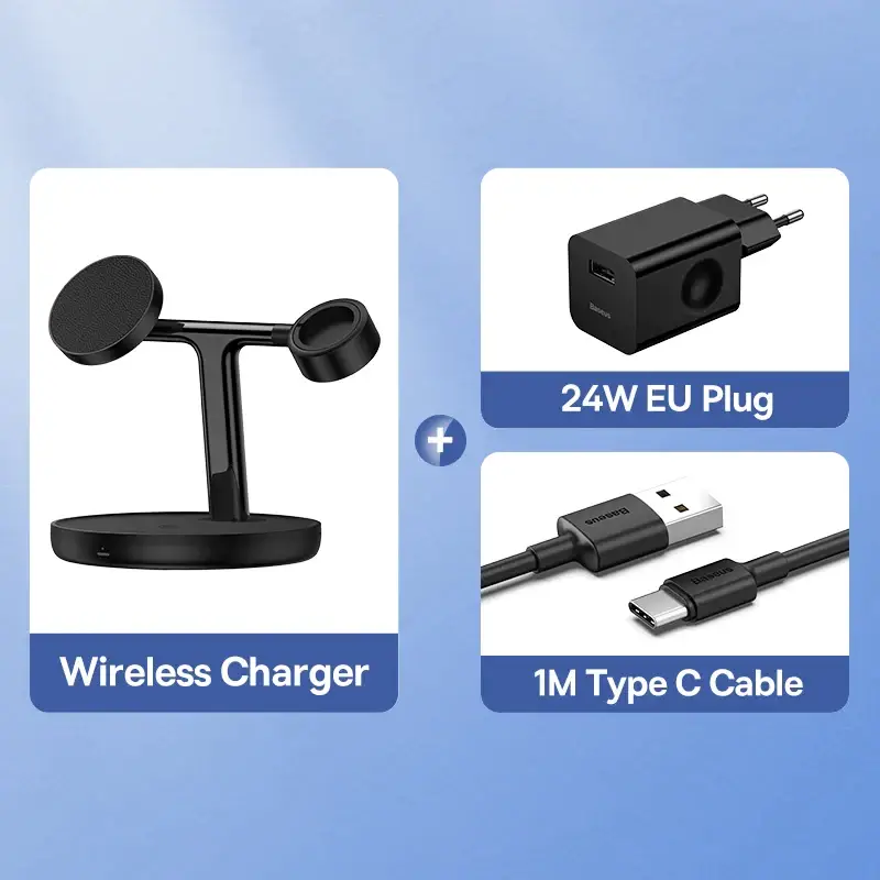 Baseus 3in1 20W MagSafe Wireless Charger Stand - Magnetic Power Delivery PD Phone Charger