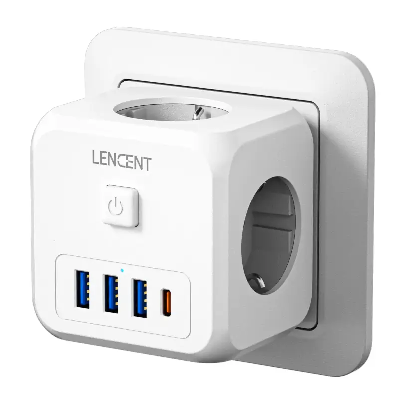 LENCENT 7-in-1 Wall Socket Extender