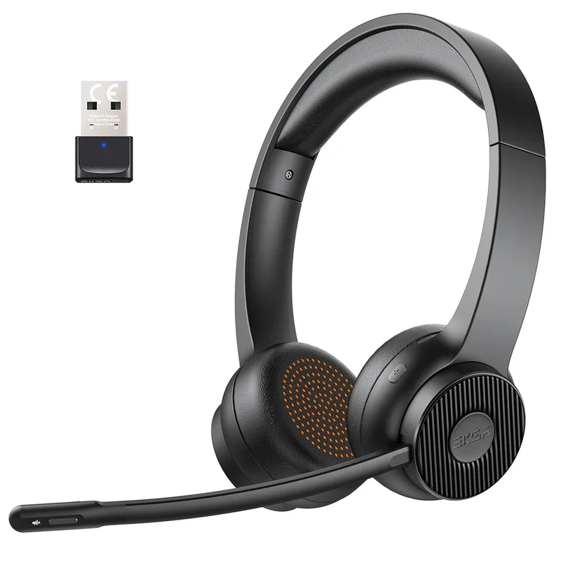 EKSA H16 Wireless Bluetooth 5.2 Headphones with Mic - TWS Noise Cancelling HiFi Stereo Dynamic Headset