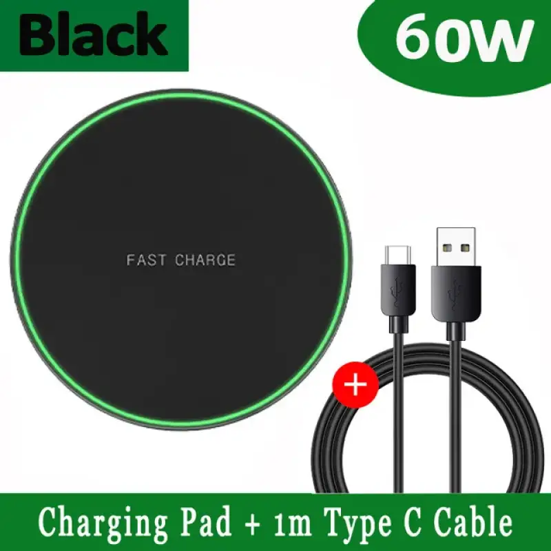 60W Magnetic Wireless Fast Charging Pad - Power Delivery PD Phone Charger Stand